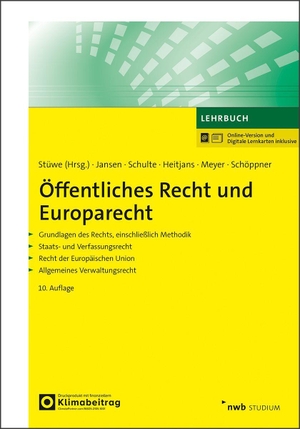 Stüwe, Richard (Hrsg.). Öffentliches Recht und Europarecht. NWB Verlag, 2027.