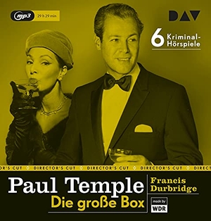 Durbridge, Francis. Paul Temple - Die große Box - Die Original-Radiofassungen mit René Deltgen, Annemarie Cordes u.v.a. (6 mp3-CDs). Der Audio Verlag GmbH, 2019.