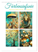 Farbensinfonie (Wandkalender 2024 DIN A4 hoch), CALVENDO Monatskalender