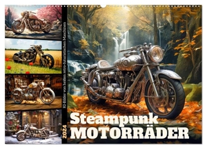 Löwer, Sabine. Steampunk Motorräder (Wandkalender 2024 DIN A2 quer), CALVENDO Monatskalender - KI-Bilder von heißen retro-futuristischen Maschinen. Calvendo, 2023.