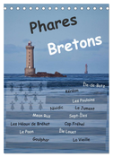 Phares Bretons (Tischkalender 2025 DIN A5 hoch), CALVENDO Monatskalender