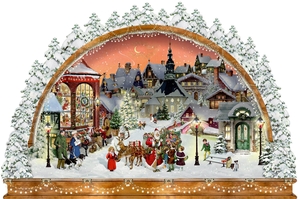 A3-Wand-Adventskalender - Nostalgischer Lichterbogen. Coppenrath, 2026.