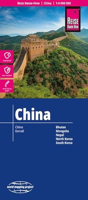 Reise Know-How Landkarte China (1:4.000.000) - reiß- und wasserfest (world mapping project). Reise Know-How Rump GmbH, 2026.