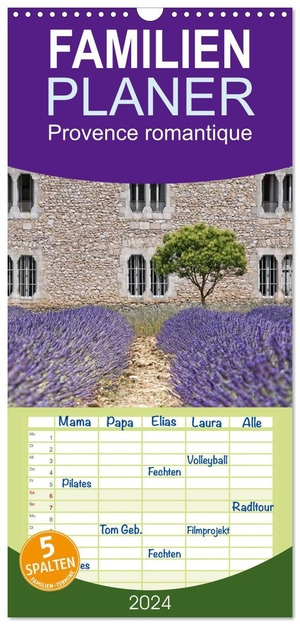 Joachim G. Pinkawa, Jo. Pinx. Familienplaner 2024 - Provence romantique mit 5 Spalten (Wandkalender, 21 x 45 cm) CALVENDO - malerische Fotografien aus der Provence. Calvendo, 2023.