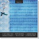 Pretty Blue Music Scrapbook Paper Pad 8x8 Decorative Scrapbooking Kit for Cardmaking Gifts, DIY Crafts, Printmaking, Papercrafts, Notes Lace Flowers Designer Paper