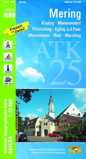 Landesamt für Digitalisierung, Breitband und Vermessung (Hrsg.). ATK25-N09 Mering (Amtliche Topographische Karte 1:25000) - Kissing, Mammendorf, Prittriching, Egling a.d.Paar, Moorenweis, Ried, Merching. LDBV Bayern, 2026.