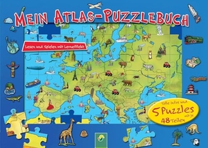 Mein Atlas-Puzzlebuch für Kinder ab 6 Jahren - Tolle Infos und 5 Puzzles mit je 48 Teilen. Lernen und spielen mit Lern-Effekt. Schwager und Steinlein, 2022.