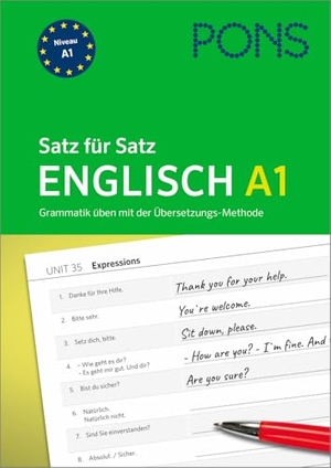 PONS Satz für Satz Englisch A1 - Grammatik üben mit der Übersetzungs-Methode. Pons Langenscheidt GmbH, 2024.