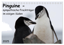 Pinguine - sympathische Frackträger im eisigen Süden (Tischkalender 2025 DIN A5 quer), CALVENDO Monatskalender