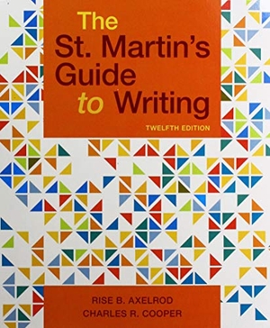 Axelrod, Rise B / Cooper, Charles R et al. The St. Martin's Guide to Writing & Documenting Sources in APA Style: 2020 Update. Bedford Books, 2019.
