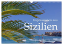 Impressionen aus Sizilien (Wandkalender 2024 DIN A3 quer), CALVENDO Monatskalender