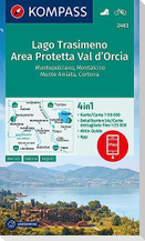 KOMPASS Wanderkarte 2463 Lago Trasimeno, Area Protetta Val d' Orcia, Montepulciano, Montalcino, Monte Amiata, Cortona 1:50.000