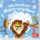 Hilf dem Löwen Haare waschen
