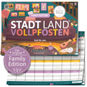 DENKRIESEN - Stadt Land Vollpfosten® Family Edition - "Zeit für uns." | A4 Spielblock