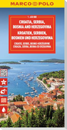 MARCO POLO Reisekarte Kroatien, Serbien, Bosnien und Herzegowina 1:650.000