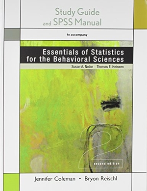 Nolan, Susan. Study Guide for Essentials of Statistics for the Behavioral Sciences. Worth Publishers, 2013.