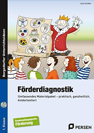 Schäfer, Julia. Förderdiagnostik - Umfassendes Materialpaket - praktisch, ganzheitlich, kindorientiert (1. Klasse). Persen Verlag i.d. AAP, 2012.