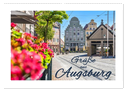 Grüße aus Augsburg (Wandkalender 2024 DIN A2 quer), CALVENDO Monatskalender