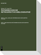 Bibliographie der österreichischen Zeitschriften 1704-1850