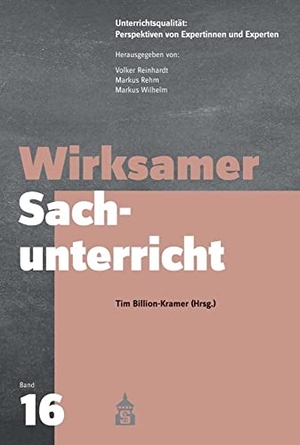 Billion-Kramer, Tim (Hrsg.). Wirksamer Sachunterricht. wbv Media GmbH, 2021.
