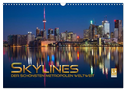 Skylines der schönsten Metropolen weltweit (Wandkalender 2024 DIN A3 quer), CALVENDO Monatskalender