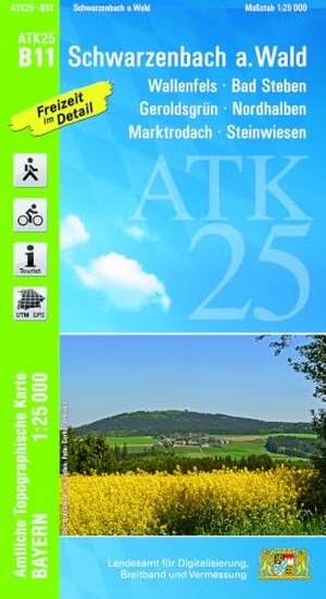 Landesamt für Digitalisierung, Breitband und Vermessung (Hrsg.). ATK25-B11 Schwarzenbach a.Wald (Amtliche Topographische Karte 1:25000) - Wallenfels, Bad Steben, Geroldsgrün, Nordhalben, Marktrodach, Steinwiesen. LDBV Bayern, 2026.