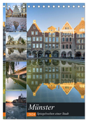 Münster - Spiegelwelten einer Stadt (Tischkalender 2024 DIN A5 hoch), CALVENDO Monatskalender
