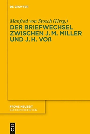 Stosch, Manfred (Hrsg.). Der Briefwechsel zwischen Johann Martin Miller und Johann Heinrich Voß. De Gruyter, 2012.