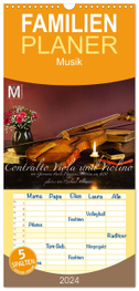Familienplaner 2024 - Centralto Viola und Violino mit 5 Spalten (Wandkalender, 21 x 45 cm) CALVENDO