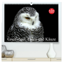 Greifvögel, Eulen und Käuze (hochwertiger Premium Wandkalender 2024 DIN A2 quer), Kunstdruck in Hochglanz