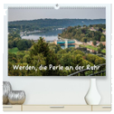 Werden, die Perle an der Ruhr (hochwertiger Premium Wandkalender 2024 DIN A2 quer), Kunstdruck in Hochglanz