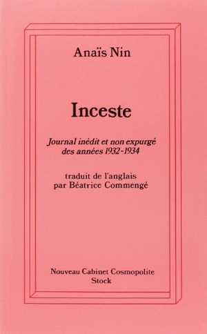 Nin-A. Inceste. Editions Stock, 2024.