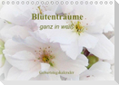 Blütenträume - ganz in weiß / Geburtstagskalender (Tischkalender immerwährend DIN A5 quer)