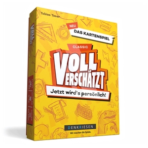 Tesar, Tobias. DENKRIESEN - VOLL VERSCHÄTZT Classic Edition - "Jetzt wird's persönlich!" | Das Kartenspiel - Jetzt wird's persönlich!. D&R DENKRIESEN GmbH, 2026.