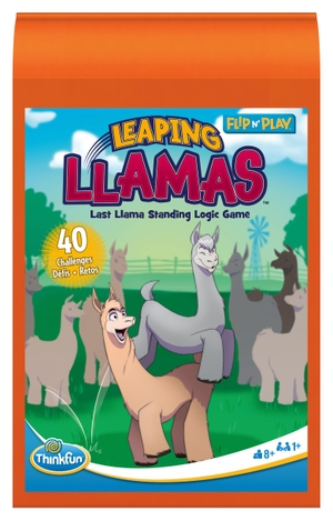 ThinkFun 76545 - Flip N' Play Leaping Llamas - das Logikspiel, für Kinder und Erwachsene ab 8 Jahren, ab 1 Spieler - Logikspiel - Welches Lama steht als Letztes?. Ravensburger Spieleverlag, 2024.