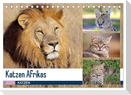 Katzen Afrikas (Tischkalender 2025 DIN A5 quer), CALVENDO Monatskalender