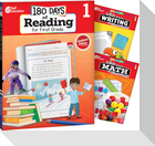 180 Days(r) Reading, Writing and Math for Grade 1: 3-Book Set