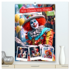 Frost, Anja. Ein Hauch von Magie - Schrille Clowns im Rampenlicht (hochwertiger Premium Wandkalender 2024 DIN A2 hoch), Kunstdruck in Hochglanz - Clowns in ihrer Pracht in schrillen und bunten Portraits. Calvendo, 2023.