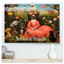 Boteros Hunde - Kunstvoller Kalender im Stile des Boterismo (hochwertiger Premium Wandkalender 2024 DIN A2 quer), Kunstdruck in Hochglanz