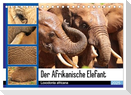Der Afrikanische Elefant - Loxodonta africana (Tischkalender 2025 DIN A5 quer), CALVENDO Monatskalender