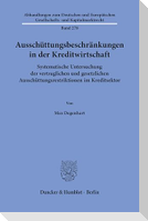 Ausschüttungsbeschränkungen in der Kreditwirtschaft
