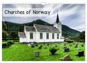 Churches of Norway (Wall Calendar 2024 DIN A4 landscape), CALVENDO 12 Month Wall Calendar