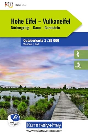 Kümmerly+Frey Outdoorkarte Deutschland 20 Hohe Eifel, Vulkaneifel 1:35.000 - Mit Nürburgring, Daun und Gerolstein. Touren für Wanderer und Biker. Free Download. Kümmerly und Frey, 2026.