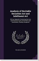 Analysis of Heritable Securities Act and Infeftment Act: With an Appendix Containing the Acts and Practical Forms of the Writs and Instruments Thereby