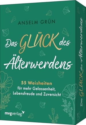 Grün, Anselm. Das Glück des Älterwerdens - 55 Weisheiten für mehr Gelassenheit, Lebensfreude und Zuversicht - Impulse für ein erfülltes Älterwerden. Geschenk für Geburtstag, Rente. MVG Moderne Vlgs. Ges., 2026.