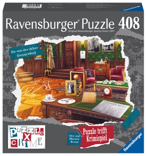 Ravensburger Puzzle X Crime - Ein mörderischer Geburtstag - 406 Teile Puzzle-Krimispiel für 1-4 Spieler. Ravensburger Spieleverlag, 2023.
