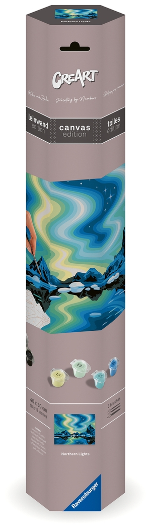 CreArt, Malen nach Zahlen Canvas Leinwand - Nordlichter - Malen nach Zahlen auf Leinwand!. Ravensburger Spieleverlag, 2024.