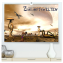 Zukunftswelten (Science Fiction) (hochwertiger Premium Wandkalender 2024 DIN A2 quer), Kunstdruck in Hochglanz