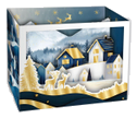 Weihnachtskarte Pop-Up - Winterliche Dorfidylle