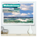 Wellenbrausen - Gemalte Wellen von Michaela Spreider (hochwertiger Premium Wandkalender 2024 DIN A2 quer), Kunstdruck in Hochglanz